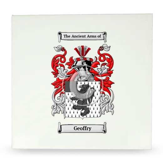 Geoffry Large Ceramic Tile with Coat of Arms