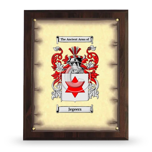 Jegeers Coat of Arms Plaque