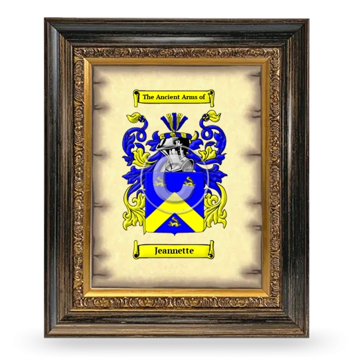 Jeannette Coat of Arms Framed - Heirloom