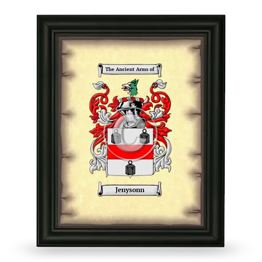 Jenysonn Coat of Arms Framed - Black