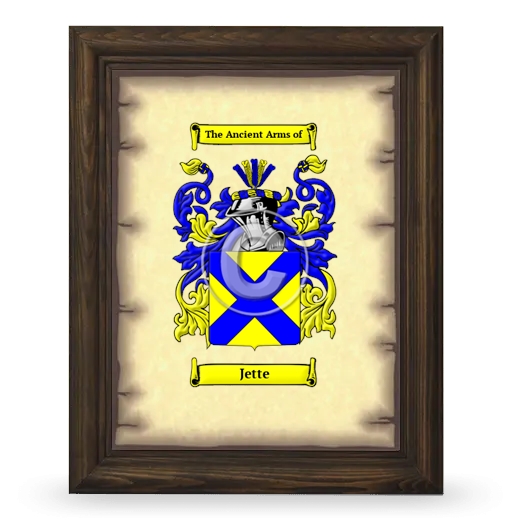 Jette Coat of Arms Framed - Brown