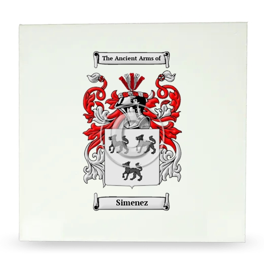 Simenez Large Ceramic Tile with Coat of Arms