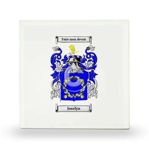 Joselyn Small Ceramic Tile with Coat of Arms