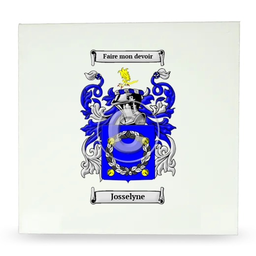 Josselyne Large Ceramic Tile with Coat of Arms