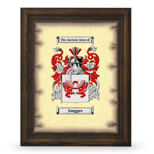 Jongges Coat of Arms Framed - Brown