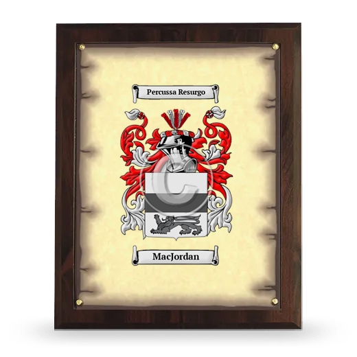 MacJordan Coat of Arms Plaque