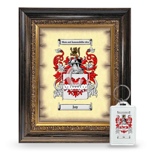 Joy Framed Coat of Arms and Keychain - Heirloom