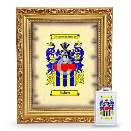 Joybert Framed Coat of Arms and Keychain - Gold