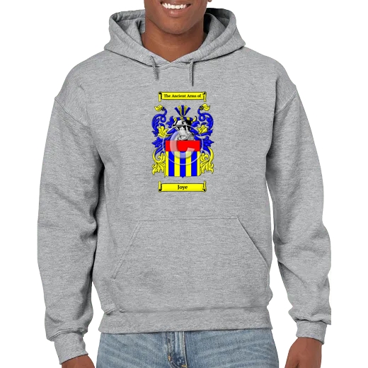 Joye Grey Unisex Coat of Arms Hooded Sweatshirt