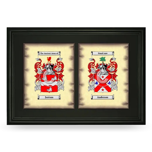 Double Coat of Arms Framed - Black