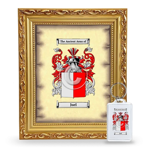 Juel Framed Coat of Arms and Keychain - Gold