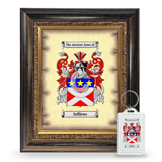 Julliens Framed Coat of Arms and Keychain - Heirloom