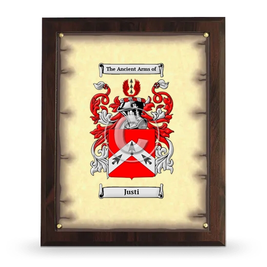 Justi Coat of Arms Plaque
