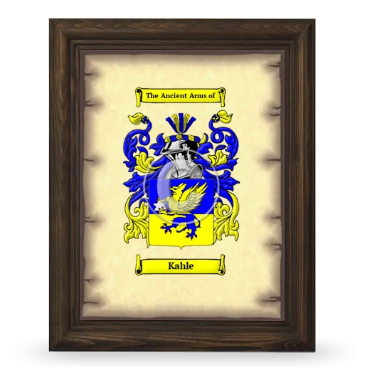 Kahle Coat of Arms Framed - Brown