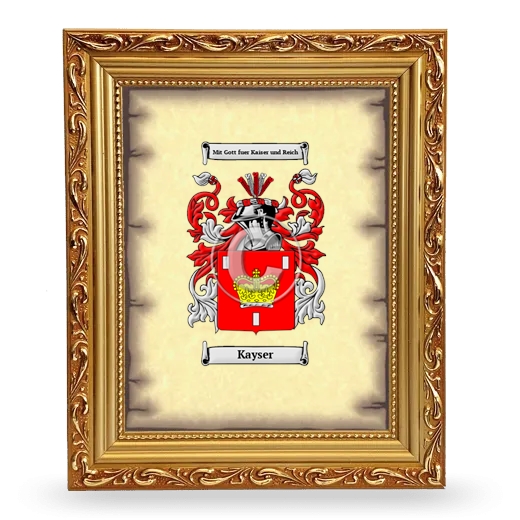 Kayser Coat of Arms Framed - Gold