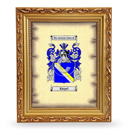 Kärgel Coat of Arms Framed - Gold