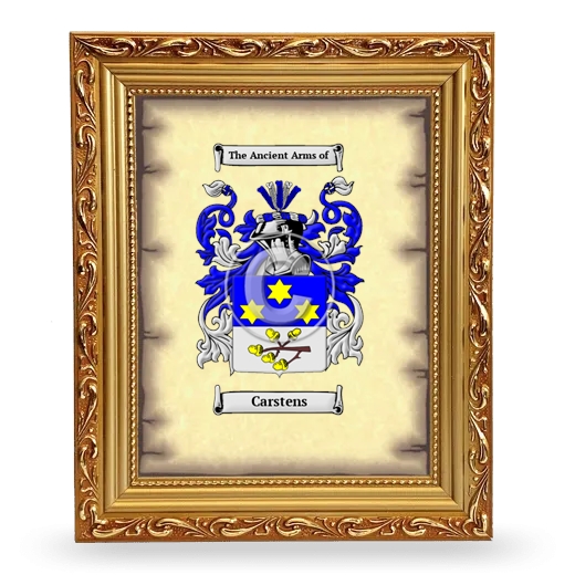 Carstens Coat of Arms Framed - Gold