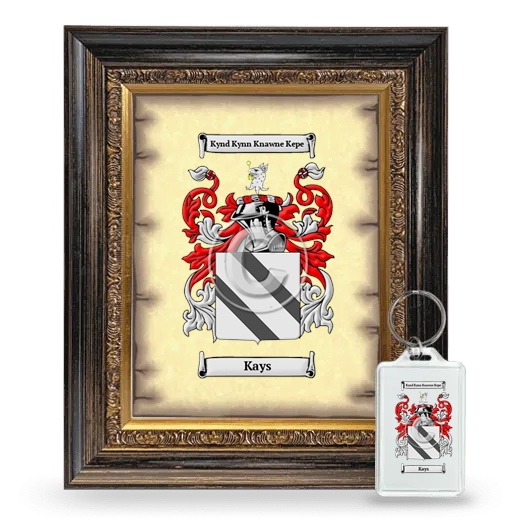 Kays Framed Coat of Arms and Keychain - Heirloom