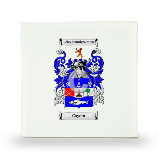 Cayent Small Ceramic Tile with Coat of Arms