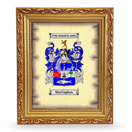 MacCaghon Coat of Arms Framed - Gold