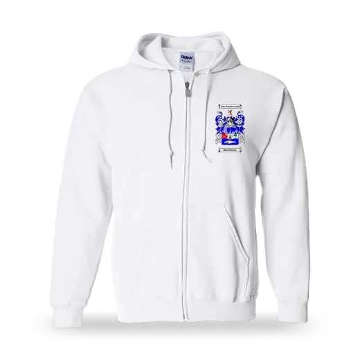 MacIvinney Unisex Coat of Arms Zip Sweatshirt - White