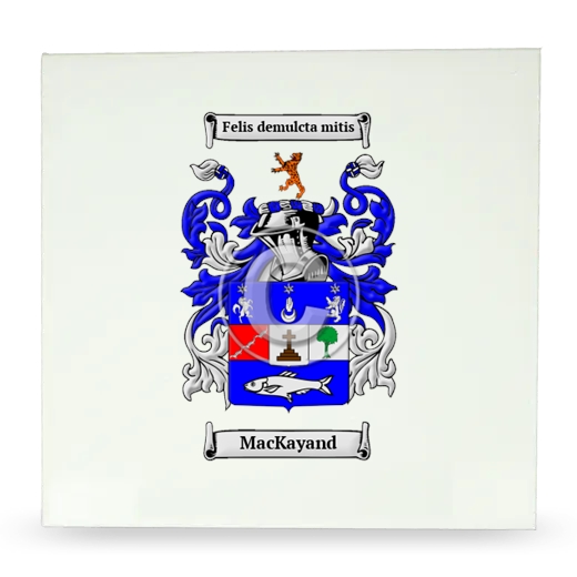 MacKayand Large Ceramic Tile with Coat of Arms