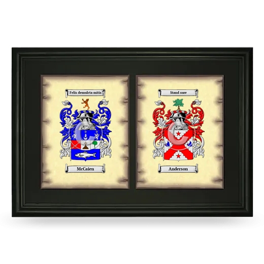 Double Coat of Arms Framed - Black