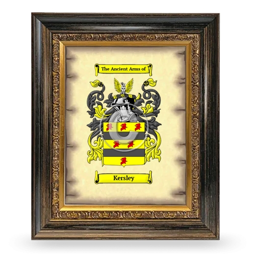 Kersley Coat of Arms Framed - Heirloom