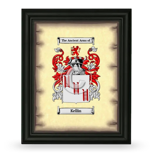 Kellin Coat of Arms Framed - Black