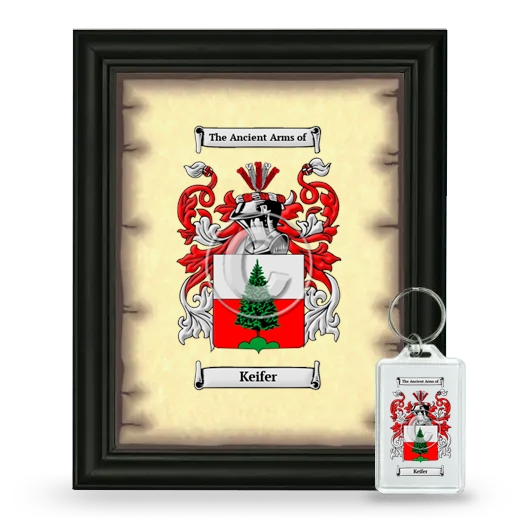 Keifer Framed Coat of Arms and Keychain - Black