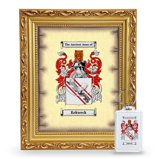 Kekweck Framed Coat of Arms and Keychain - Gold