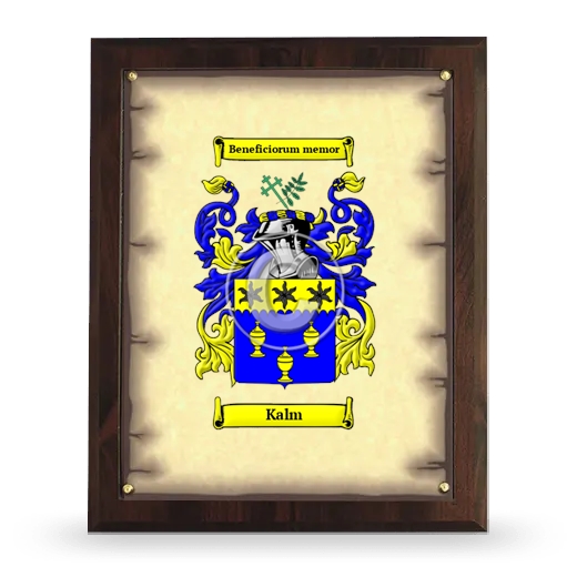 Kalm Coat of Arms Plaque