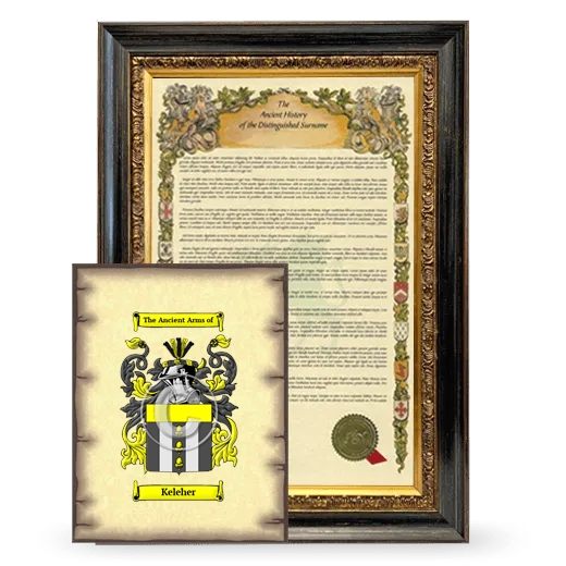 Keleher Framed History and Coat of Arms Print - Heirloom