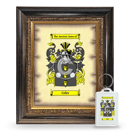 Celer Framed Coat of Arms and Keychain - Heirloom