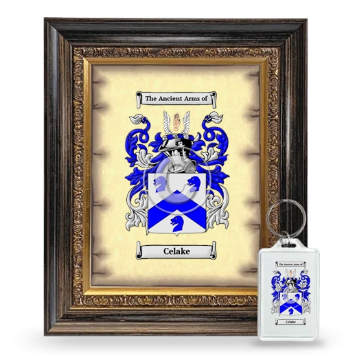 Celake Framed Coat of Arms and Keychain - Heirloom