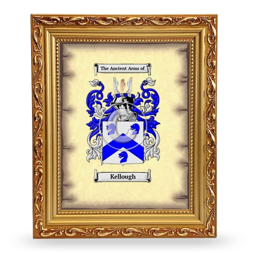 Kellough Coat of Arms Framed - Gold