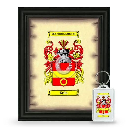 Kello Framed Coat of Arms and Keychain - Black