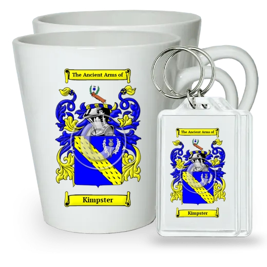 Kimpster Pair of Latte Mugs and Pair of Keychains