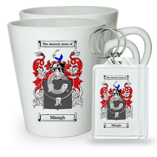 Minagh Pair of Latte Mugs and Pair of Keychains