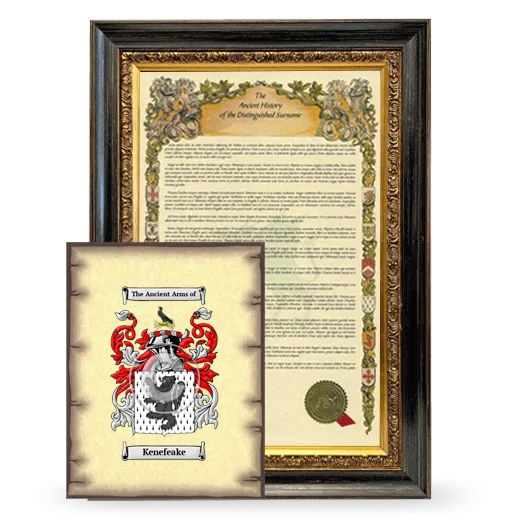 Kenefeake Framed History and Coat of Arms Print - Heirloom