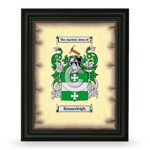 Kennerleigh Coat of Arms Framed - Black