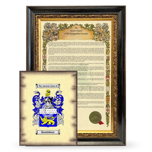 Kentisbury Framed History and Coat of Arms Print - Heirloom