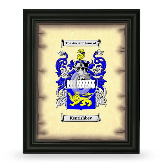 Kentishbey Coat of Arms Framed - Black