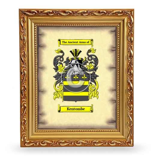 Kentombe Coat of Arms Framed - Gold