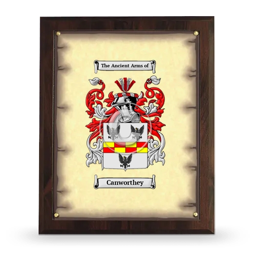 Canworthey Coat of Arms Plaque