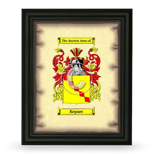 Kepner Coat of Arms Framed - Black