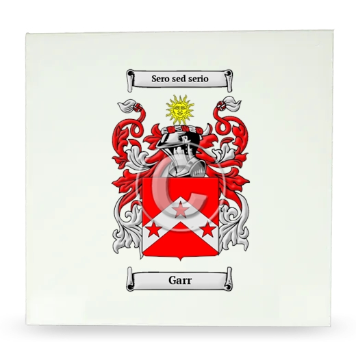 Garr Large Ceramic Tile with Coat of Arms