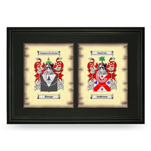 Double Coat of Arms Framed - Black