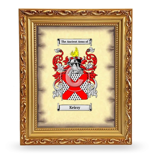 Keirsy Coat of Arms Framed - Gold