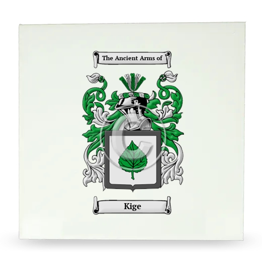 Kige Large Ceramic Tile with Coat of Arms